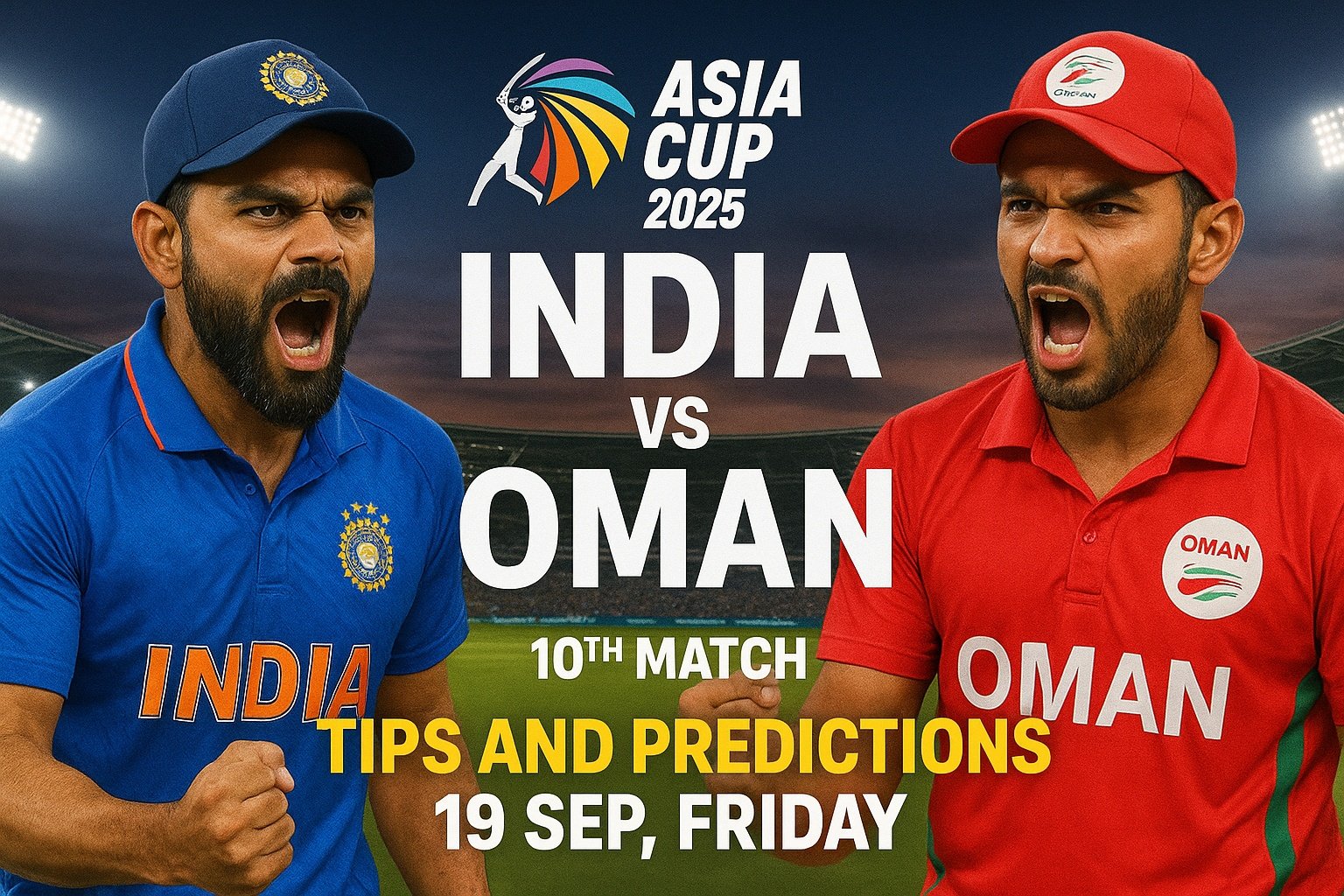 India vs Oman: Asia Cup 2025 Betting Tips 19 SEP, Friday